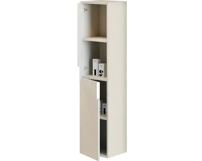 Produktbild von Hochschrank Baden Haus Space 150x35 cm Gebürstet weiß 2-türig