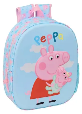 Immagine prodotto di Zaino Safta Peppa Pig 3D, 8,64 litri, colore blu, per bambini, taglia unica