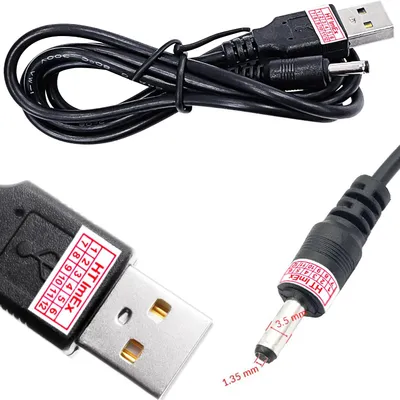 Produktbild von USB zu DC Netzkabel - USB 2.0 für 1,35 mm x 3,5 mm 5 V 2A 2000 mA Length: 0,8 m