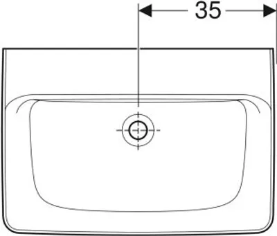 Produktbild von Geberit Renova Plan, Waschtisch, 70x48 cm, ohne Hahnloch, ohne Überlauf, 501647, 501.647.00.8