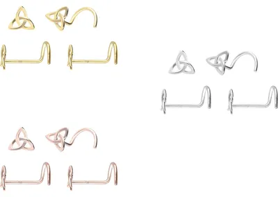 Produktbild von Nasenpiercing, Nasenstecker 14/18 Karat Gold Nasenstecker Spirale TRISKELE