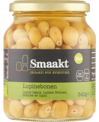 Produktbild von Smaakt Lupinen Bohnen 340g – Proteinreiche vegane Lupinenbohnen, vielseitig verwendbar