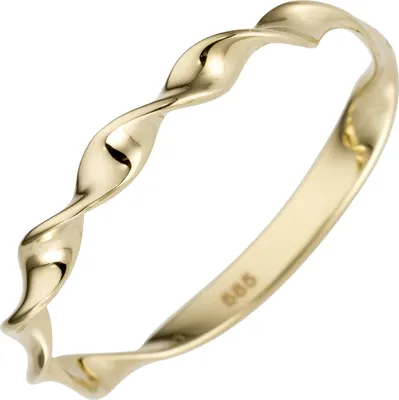 Produktbild von Ring Damenring aus 585 Gold Gelbgold gedreht glänzend schlicht Breite 2,2mm Innenumfang 54mm  Ø17.2mm