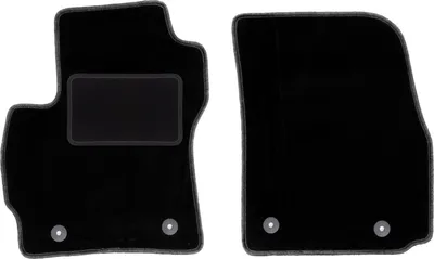 Image de Tapis de sol avant velours sur-mesure pour Mazda 5 I (2005-2010, 7 personnes) noir, jeu 2 pièces, fixations - STANDRAD