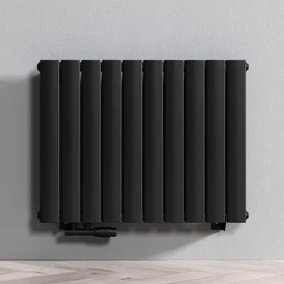 Produktbild von Mai & Mai Badheizkörper flach 77x60cm in Anthrazit Mittelanschluss Paneelheizkörper Vertikal Handtuchwärmer Badheizung zweilagig Ohne Heizstab