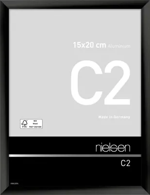 Produktbild von nielsen Aluminium Bilderrahmen C2, 15x20 cm, Eloxal Schwarz Glanz