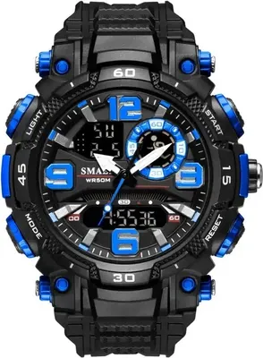 Immagine prodotto di Orologio SMAEL Jakob - Stile Sportivo Nero/Blu per Uomini KP29475