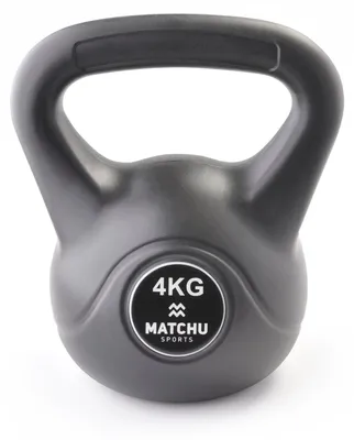 Productafbeelding van Kettlebell - 4, 8 of 12 kg - Kunststof met betonvulling of PRO rubber - Zwart