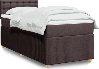 Produktbild von Maison Exclusive - Boxspringbett mit Matratze Dunkelbraun 90x200 cm Stoff