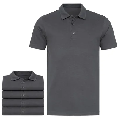 Produktbild von Mivaro Herren Poloshirt 5er Pack - Polo-Kragen mit 3-Knopf-Leiste, atmungsaktiv, 100 % Baumwolle, Regular Fit, große Auswahl bis 5XL
