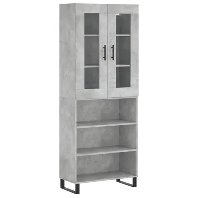 Produktbild von Highboard Betongrau 69,5x34x180 cm Holzwerkstoff