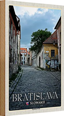 Produktbild von Holzschild Reise 20x30cm Bratislava Slowakei Kapitulska Straße