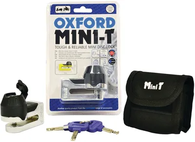 Produktbild von Oxford Mini T Bremsscheibenschloss Farben: Chrom