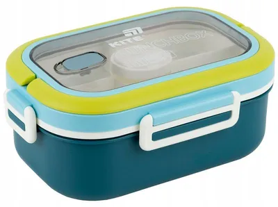 Obrázok produktu pre Lunchbox s priehradkami, box na raňajky s príborom a uchom, 1100 ml, KITE