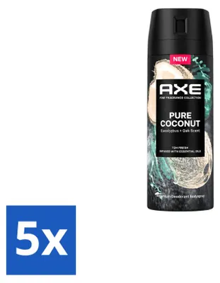 Produktbild von 5 x Axe Deodorant Spray Pure Coconut 150 ml - Vorteilspackung - 5 Stücke