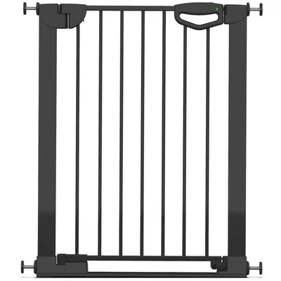 Produktbild von GEUTHER Easylock Flat Step Treppen- & Türschutzgitter | Schwarz | 69–76 cm | Ohne Bohren | Flacher Trittbalken | Auto-Close | DIN EN 1930:2011