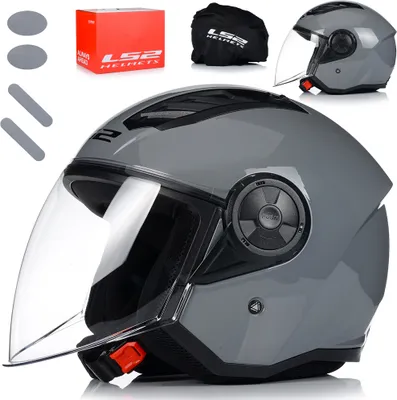 Obrázek produktu pro Proudová přilba na moped | LS2 OF616 AIRFLOW II | muži a ženy | proudová přilba s hledím | certifikát ECE 22.06 | motocyklová přilba retro | L (59-60cm)