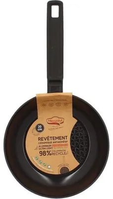 Produktbild von Bratpfanne – MENASTYL – 6020635 – Geschmiedetes Aluminium – 20 cm – Schwarz – Geeignet für alle Herdarten, inklusive Induktion