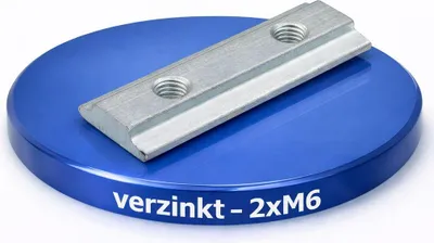 Produktbild von Nutenstein galvanisch verzinkt 2x M6 Gewinde