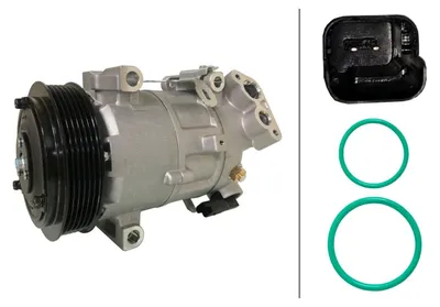 Produktbild von HELLA 8FK 366 202-111 5SEL12C Klimaanlage Klimakompressor PAG 46 YF R134a R1234yf passend für PEUGEOT 308 SW II 308 II 308 II SW Kasten / Kombi (LC)