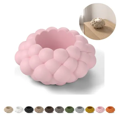 Image de Photophore LED Bubble 3,7 cm, texture à bulles, en PLA – Rose sakura