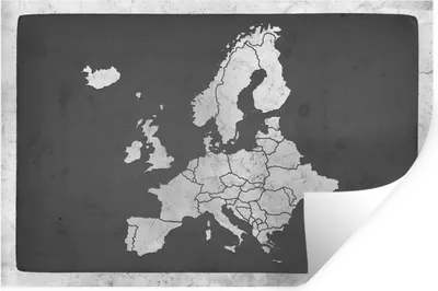 Produktbild von MuchoWow® Wandtattoo Wandsticker Wandaufkleber Vintage Eurocard - schwarz und weiß 30x20 cm Selbstklebend und Repositionierbar - Wierderverwendbar - Selbstklebend