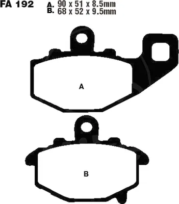 Immagine prodotto di Pastiglie freno posteriore per Kawasaki Z 1000 G Special Edition ABS, anni di produzione 2014-2015, pastiglie EBC - Nuove