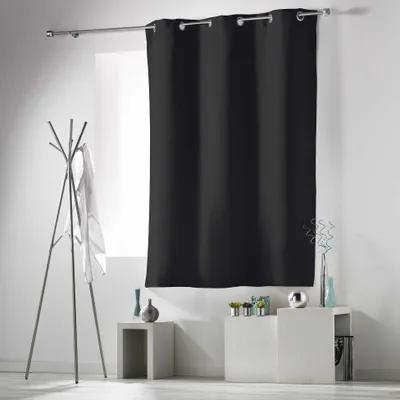 Obrázek produktu pro Zatemňovací závěs na očkách, 135 x 180 cm, černá