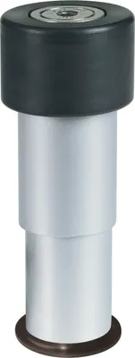Obrázok produktu pre Zarážka brány Gatestop, ø 60 mm, výška 60 - 140 mm, hliníková strieborná