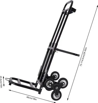 Productafbeelding van Famanu transportkar - Draagvermogen tot 150 kg - Zwart