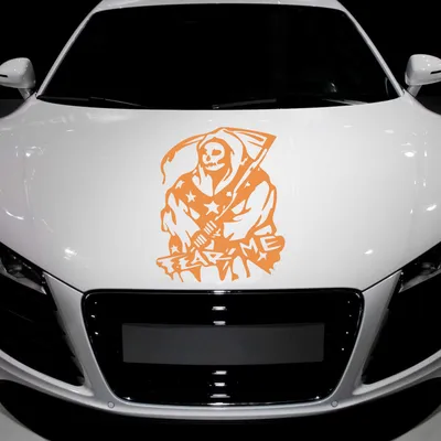 Produktbild von Aufkleber - Autoaufkleber "Fear me" 70cm x 58cm orange - Tuning Carystyling Heckscheibe Auto