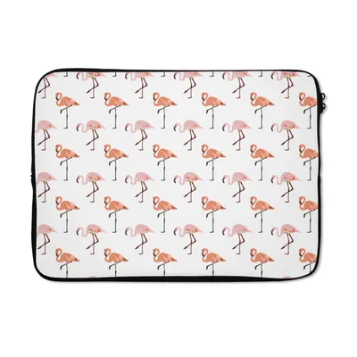 Produktbild von MuchoWow® Laptop Hülle 14 ZollFlamingo - Muster - Rosa Laptoptasche - Laptoptasche - Stoßsicher - Schutzhaube