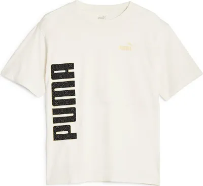 Produktbild von Puma Power Logo Love Kurzarm-t-shirt Beige L Frau Beige L