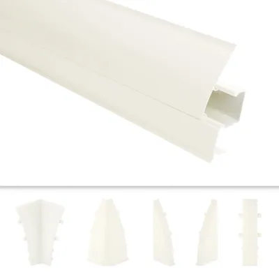 Produktbild von PVC Sockelleisten Sparpakete Fußbodenleisten 23x65mm Modern Kabelkanal