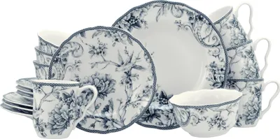 Produktbild von CreaTable, 24776, Adelaide Blau, Kombiservice 16-tlg, Porzellan