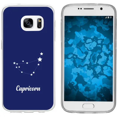 Produktbild von PhoneNatic Case kompatibel mit Samsung Galaxy S7 Silikon-Hülle SternzeichenCapricornus M7