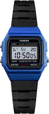 Produktbild von Damen Uhren LED Elektronik Digitaluhr 50M Wasserdicht Outdoor Sportuhr Junge Mädchen LED Elektronik Armbanduhr Plastik Lünette mit Kautschuk Band
