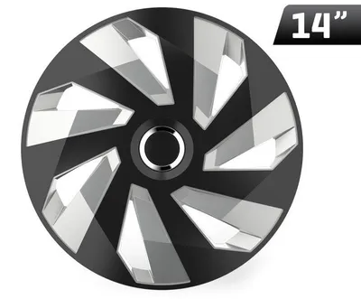Productafbeelding van Vector RC zwarte/zilveren wieldeksels, 14 inch, set van 4.