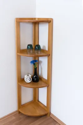 Produktbild von Regal / Eckregal Kiefer massiv Vollholz Erlefarben Junco 61 - Abmessungen: 125 x 40 x 30 cm (H x B x T)