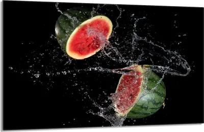 Image de Plaque de recouvrement pour cuisinière 80x52cm en 1 partie Couverture de plaque vitrocéramique Protection contre les éclaboussures, Pastèque noire