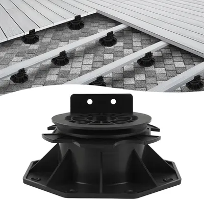 Produktbild von Eikuavons 10 Stück Stelzlager Höhenverstellbar, 70-145mm Terrassenlager Einstellbarer Gradient, Füße Verstellbar, Plattenlager für Terrassenplatten, Bodenplatten, Fliesen, Tragfähigkeit von 560-660kg
