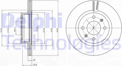 Produktbild von 2x DELPHI Bremsscheibe BG4295 für HYUNDAI i10 (PA) für KIA Picanto (SA) 48 7mm