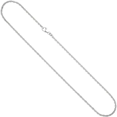 Produktbild von 2mm Ankerkette Halskette Collier aus 925 Silber rhodiniert Silberkette 50cm