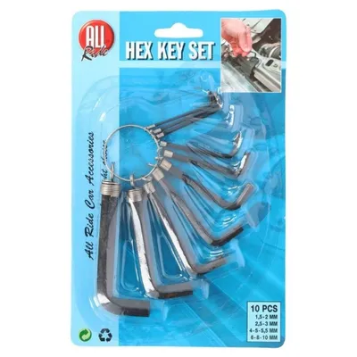 Edward Tools Klapp-Inbusschlüssel Set – Mit Kreuz- Und Schlitzschraubendreher, Metrische Größen 2–4 Mm