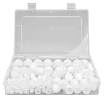 Obrázek produktu pro Krytky na šrouby – 160 kusů, bílé