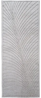 Produktbild von Outdoorteppich im skandinavischen 3D-Design Wohnzimmer Balkon Terrasse Silber 80x250 cm Rechteckig