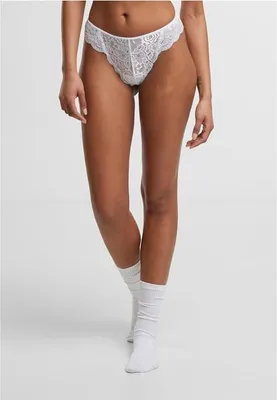 Obrázek produktu pro Urban Classics Ladies Allover Lace Tanga 2-Pack white+white - XL