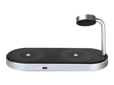 Produktbild von Verbatim WCS-03 Aluminium 3-in-1 Qi MFi Dual WiFi+Apple Watch Ch.