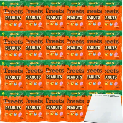 Produktbild von Treets Vegan Peanuts mit ChoViva VPE (24x250g Packung) + usy Block