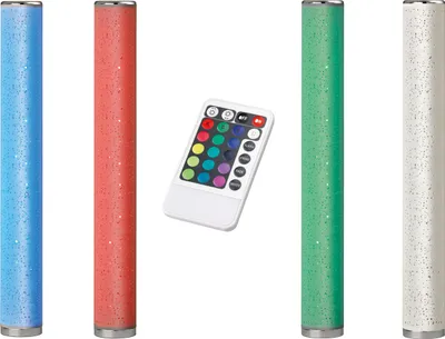 Produktbild von LED Stehleuchte dimmbar mit Stoffschirm schmale Stehlampe Lichtsäule Farbwechsel